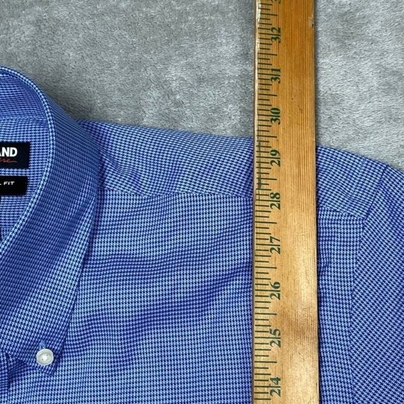 Kirkland Signature Non-Iron Men’s Dress Shirt Blue Size 15.5 a0729 - Picture 3 of 7